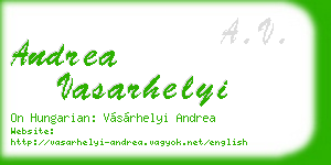 andrea vasarhelyi business card